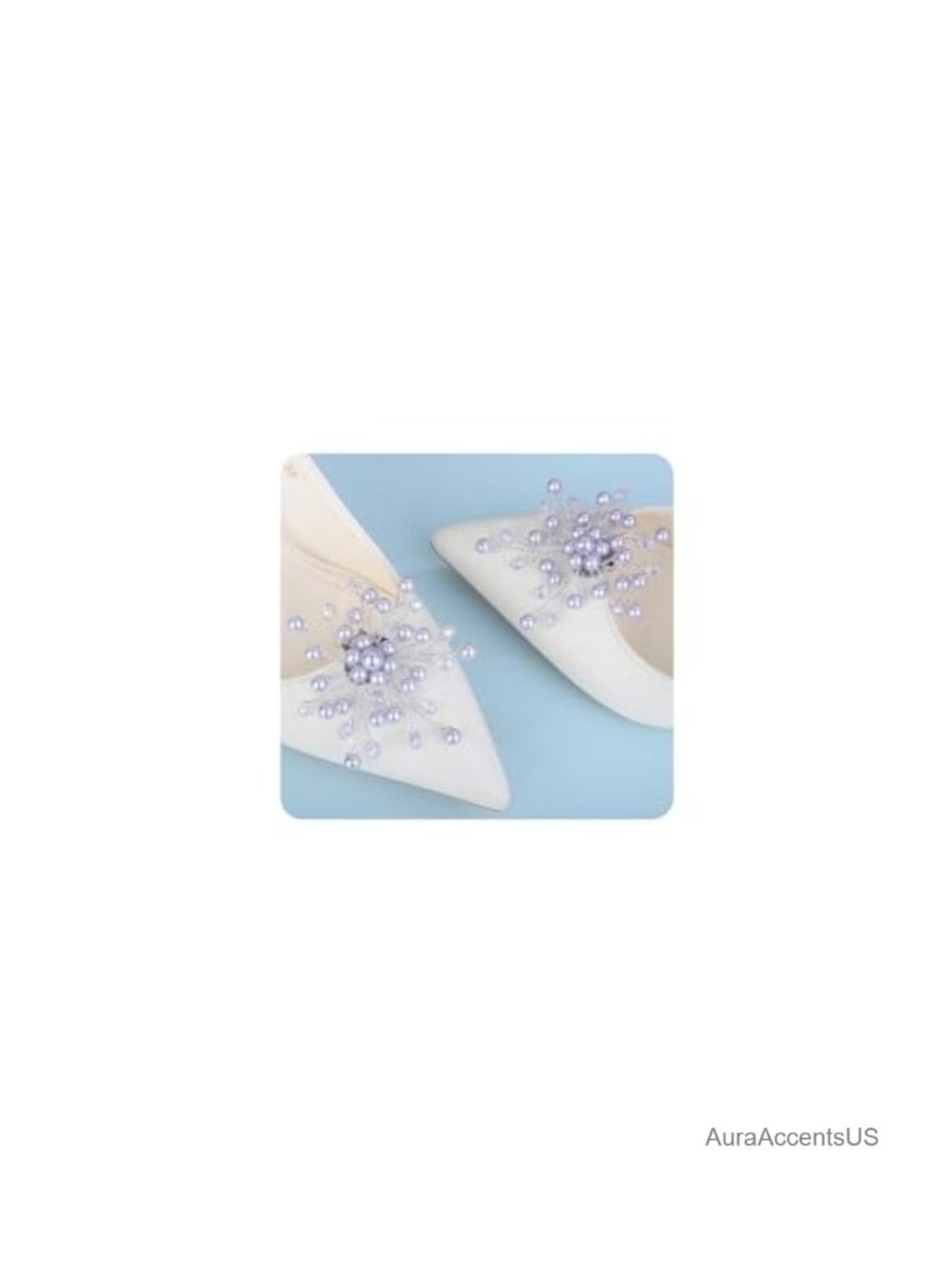 Pearl Shoe Clips Detachable Floral Buckle Charms for Wedding Shoes
